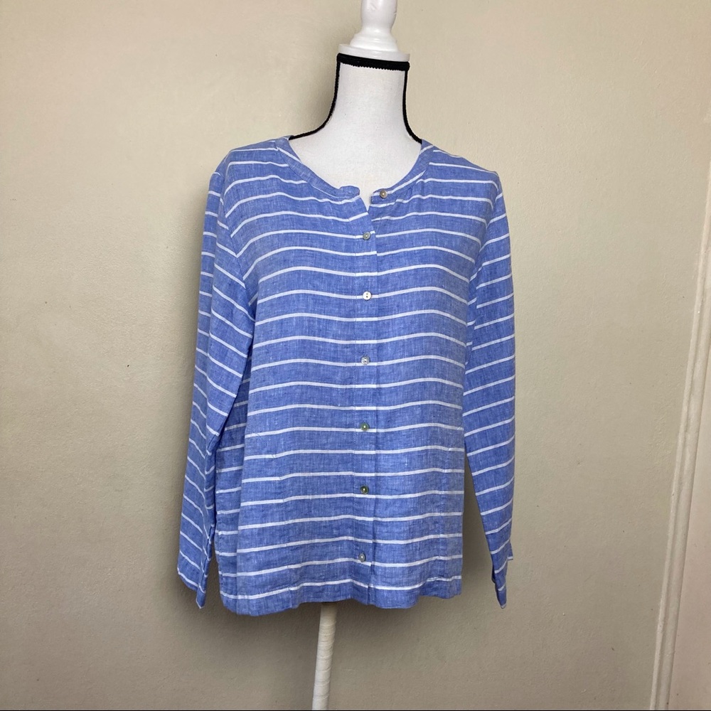 C&C California 100% Linen Button Up  Long Sleeve Shirt